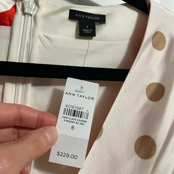 Ann Taylor Floral Collage Twisted Midi Dress NWT $229 Size 6 GORGEOUS Whimsical - Picture 6 of 13